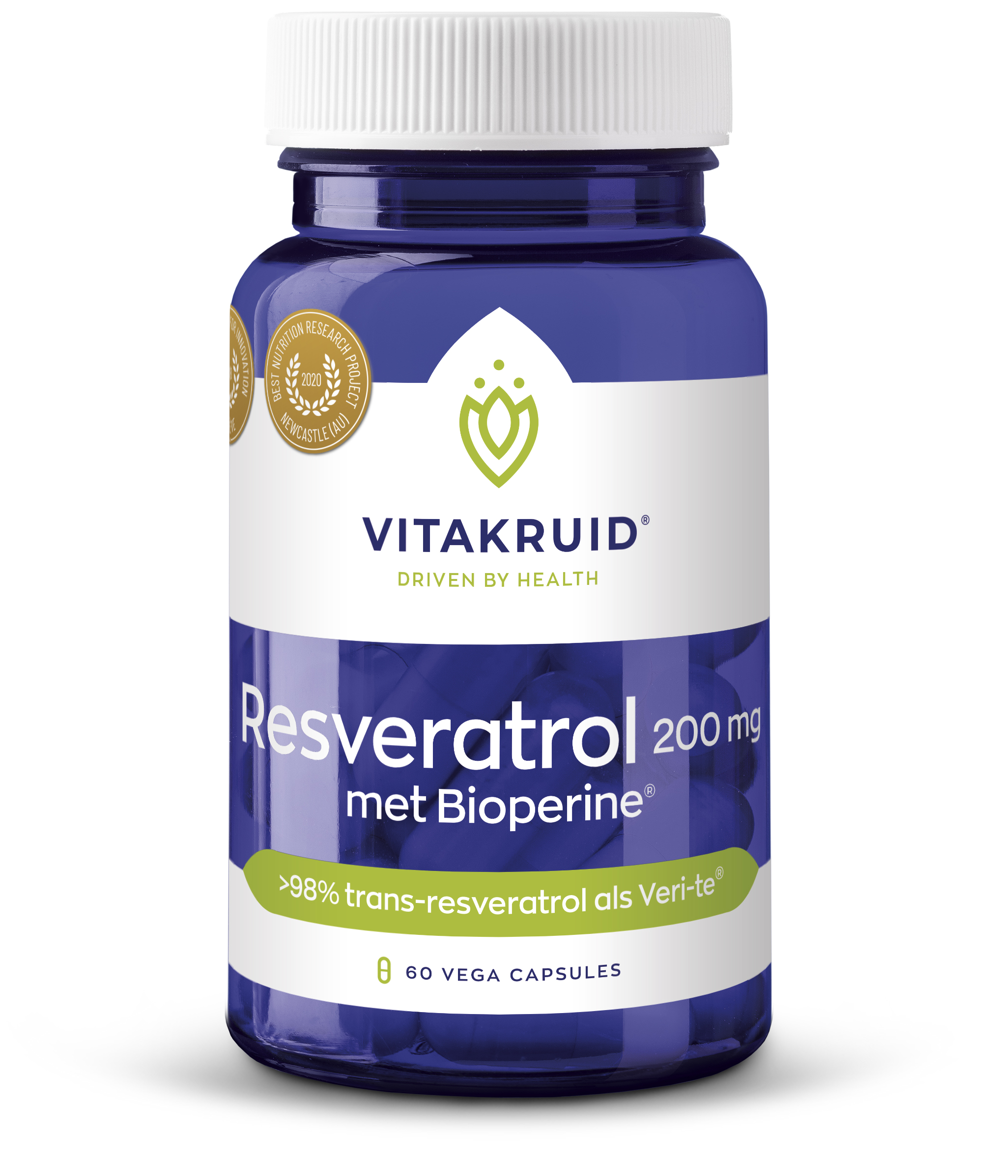 Resveratrol 200 mg met Bioperine® - 60 vcaps