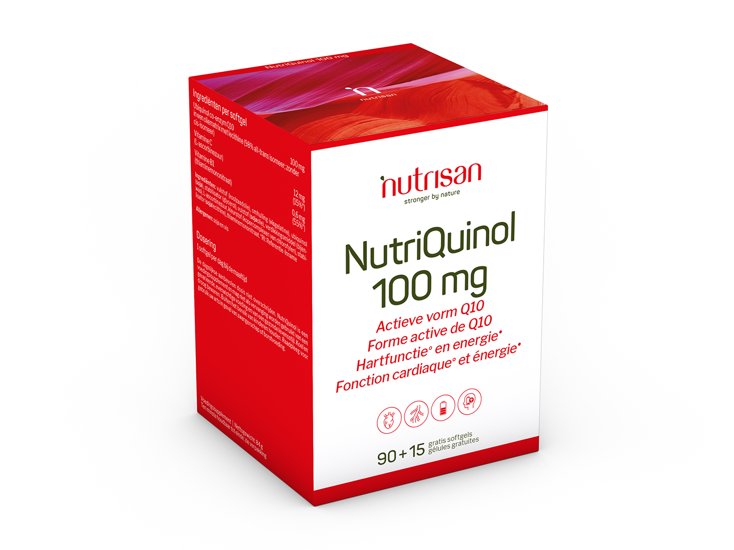 NutriQuinol (100 mg) - 90 softgels + 15 gratis  NutriQuinol (100 mg) - 90 softgels + 15 gratis